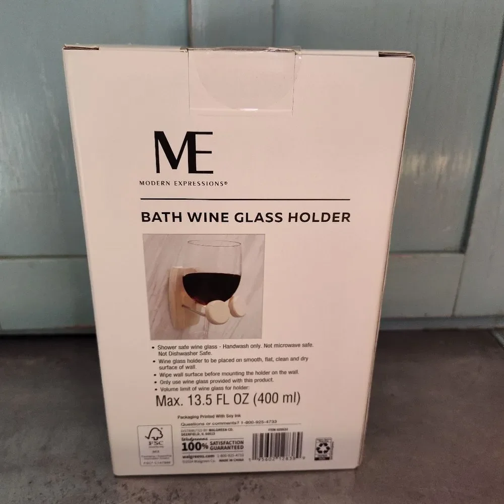 Modern Expressions Bath Wine Glass Holder